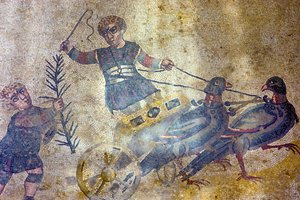 鳥の戦車（モザイク） 作： Roman