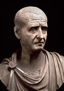 皇帝デキウスの胸像（大理石彫刻、3世紀 作： Roman