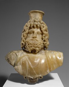 セラピスの胸像、AD 100-150（アラバスター） 作： Roman