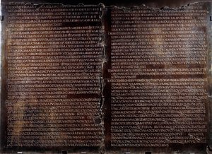 クラウディエンヌ表：クロードのスピーチ（クラウディウスまたはクロディオ
