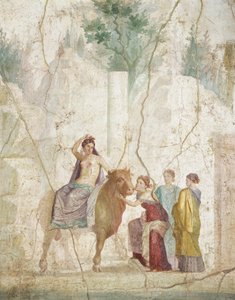 ポンペイの「ヨーロッパの強姦」を描いたフレスコ画（ローマ文明時代 作： Roman