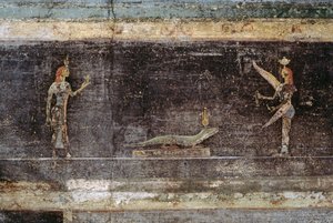 ヴィラ・デイ・ミステリ」のフレスコ画 作： Roman