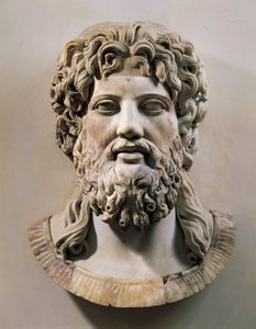 アスクレピオスまたはゼウスの頭部（大理石 作： Roman