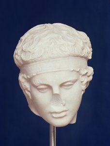 ディアドゥメノスの頭部（大理石）（293766も参照 作： Roman