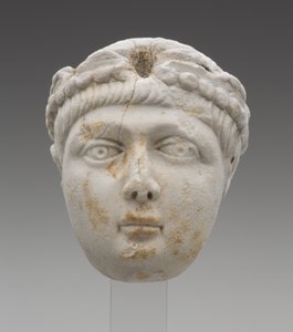 子供の頃のホノリウス皇帝の頭、西暦4世紀後半（大理石） 作： Roman
