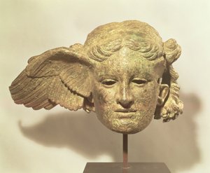 イタリア、チヴィテッラダルノで発見されたヘレニズム時代の原作の紀元前1〜2世紀のヒプノスまたはスリープの責任者（ブロンズ）