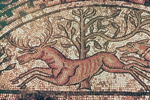 ヒントンセントメアリー舗装（詳細）c.350 AD（モザイク） 作： Roman