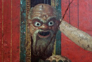 ディオニュソス教団の入信儀式、ヴィラ・デイ・ミステリのフレスコ画 作： Roman