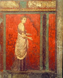 ディオニュソス教団の入信儀式、ヴィラ・デイ・ミステリのフレスコ画 作： Roman