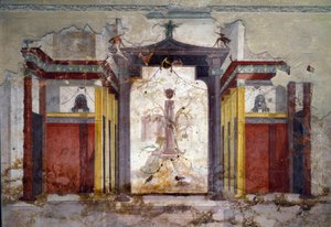 仮面の間のフレスコ画の内観 作： Roman