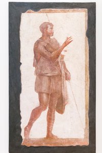 マントを着た男、Pallavicini Rospigliosi コレクション、西暦 200 年頃、inv 103420 (新鮮) 作： Roman