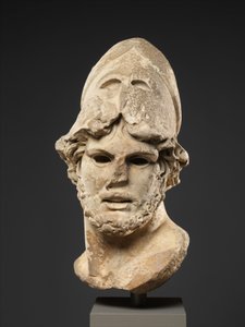 ギリシャ人将軍の大理石製頭部、紀元後100年頃（大理石、ペンタリック 作： Roman