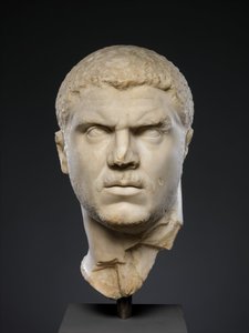 皇帝カラカラの肖像（大理石、西暦212-217年 作： Roman