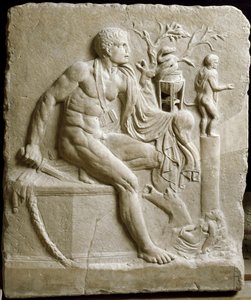 デルファイでアポロのオラクルに相談するオレステス（大理石） 作： Roman