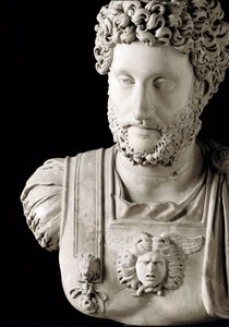 ローマのアート"ローマ皇帝コモドゥス（161-192）" 大理石の胸像 - Musei Capitolini ローマ - 皇帝コモドゥス（161-192）の胸像 - 大理石の彫刻 - Musei Capitolini, ローマ, イタリア 作： Roman