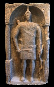 ハミアン（シリア）アーチャーを描いたローマ時代の墓石、西暦125-40年 作： Roman