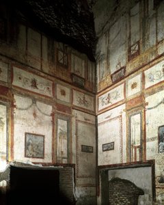 ローマ美術：ドムス・アウレア（ドリーハウス）の内観：ネロンが建設した古代ローマの皇帝の宮殿。イタリア・ローマ 作： Roman