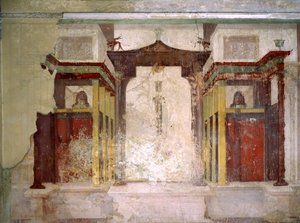 マスクの部屋の南壁、アウグストゥスの家、パラティーノの丘、ローマ 作： Roman