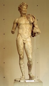 皇帝ハドリアヌス（アドリアン）像-ヴェゾン・ラ・ロメーヌ考古学博物館、2世紀 作： Roman