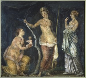 アドニスの誕生、ローマ、ネロの黄金の家の断片、64〜68年 作： Roman