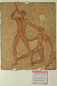 テセウスとミノタウロス、ジェイコブマグナスの家（モザイク） 作： Roman
