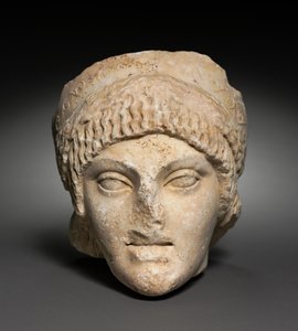 若い女性の頭、紀元前25-1年 作： Roman Imperial Period