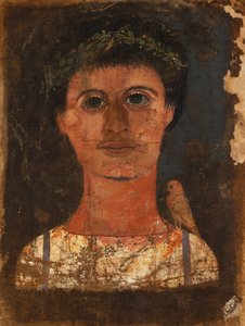 少年の肖像画が描かれたミイラのシュラウド 作： Roman Period Egyptian