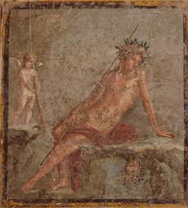水仙、1stH。 1世紀。 広告。 作： Roman Pompeian wall painting.