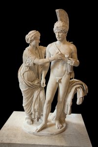 芸術 ローマ帝国の三月とヴィーナスのカップル（西暦120年から140年の間） 大理石彫刻 作： Roman Roman