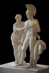 美術 ローマ帝国の三月とヴィーナスのカップル（西暦120年から140年の間）の彫刻 作： Roman Roman