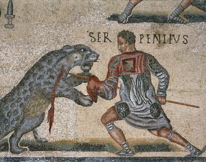 グラディエーターファイトのモザイクの詳細 作： Roman Roman