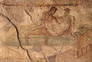ポンペイ、ルパナールのエロティックなフレスコ画（ユネスコ世界遺産リスト 作： Roman Roman