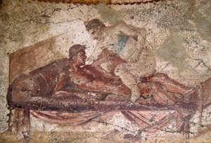 ポンペイ、ルパナールのエロティックなフレスコ画（ユネスコ世界遺産リスト 作： Roman Roman