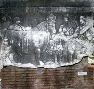 Foro Romano: Suovetaurile（豚、雄羊、雄牛の生け贄）。ローマ 作： Roman Roman