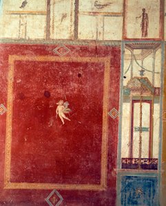 第4様式 ポンペイ風フレスコ画、ピナリオ・チェリアーレの家、ポンペイ、カンパーニャ、ローマ文明 作： Roman Roman