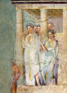 タウリスのイフィゲニア」を描いたフレスコ画（ポンペイのピナリオ・チェリアーレの家より）、カンパニア、ローマ文明 作： Roman Roman