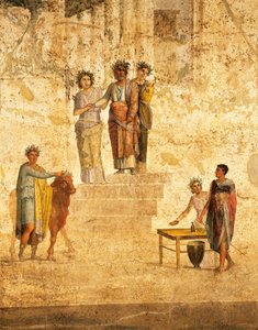 ジェイソンとペリアスを描いたフレスコ画（ポンペイ出土 作： Roman Roman