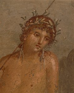 イタリア カンパーニャ州 ナポリ ポンペイ マルコ・ルクレツィオ・フロントーネの家 池のほとりの水仙を描いたフレスコ画 作： Roman Roman