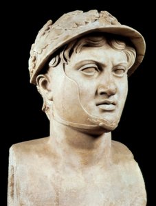 ローマ美術：ピュロス1世（前319-272）の胸像（大理石 作： Roman Roman