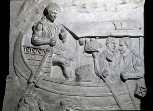 ローマの美術「トラヤヌス帝（53-117）の時代に建設されたローマのトラヤヌスの円柱（トラジャネの円柱）（Colonna Traiana）の浮き彫りを再現した1862年の金型。トラヤヌスの円柱の記念碑 作： Roman Roman