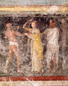ローマ美術：男女の戦いの場面、ファルネジーナ荘C室のフリーズより（Roman art: fight scene between a man and a woman, from frieze of room C, Villa farnesina）ローマ国立ローマ博物館 作： Roman Roman