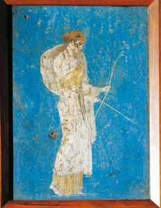 イタリア、ポンペイのダイアナを描いたローマのフレスコ画 作： Roman Roman