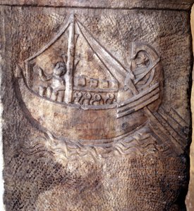 ローマ時代の輸送船。 作： Roman Roman