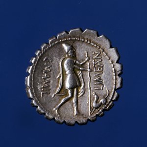 愛犬アルゴに認められたユリシーズ。紀元前83年のローマ銀貨。 作： Roman Roman