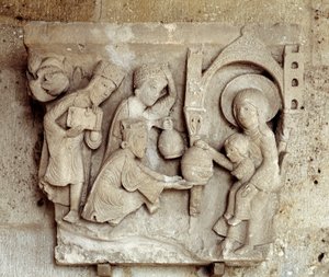 マギの崇拝（彫刻された資本金 作： Romanesque