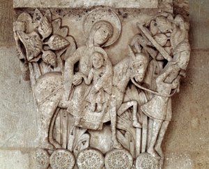 エジプトへの逃避行（首都を刻む 作： Romanesque