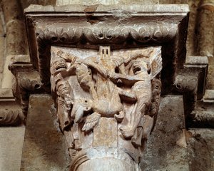 パドヴァの聖アンソニーのビジョン（彫刻された資本金 作： Romanesque