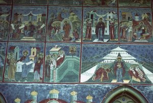 聖母への賛美歌、教会の南壁、1601年頃 作： Romanian School