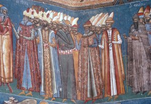 トルコ人、最後の審判からの詳細、1547-50 作： Romanian School