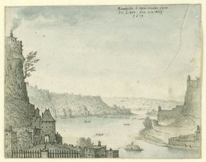 川沿いの都市の眺め 作： Rombout van den Houte